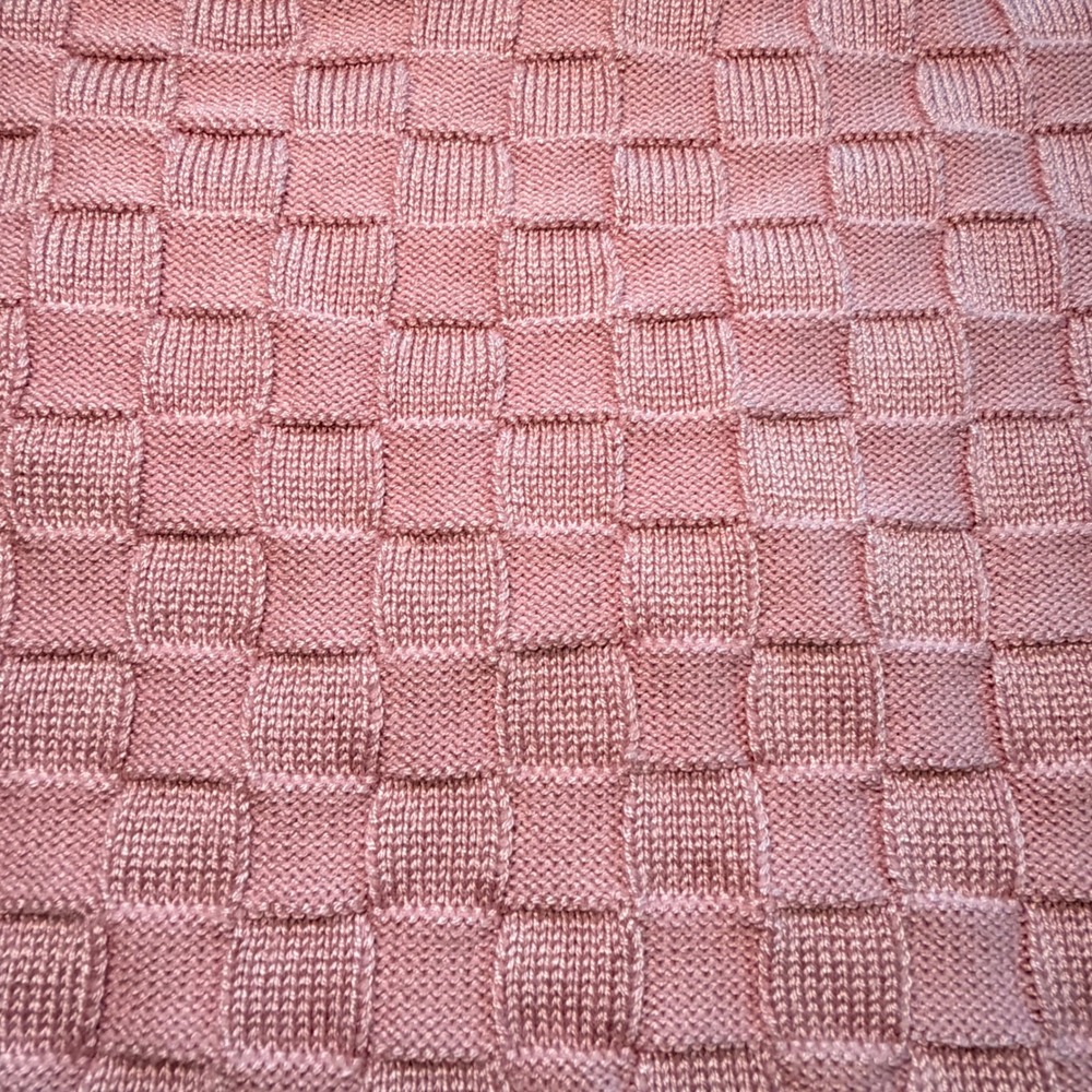 AEMI + CO Pink Checkered Knit Sweater Tank Top NWT Small coquette y2k - Picture 3 of 6